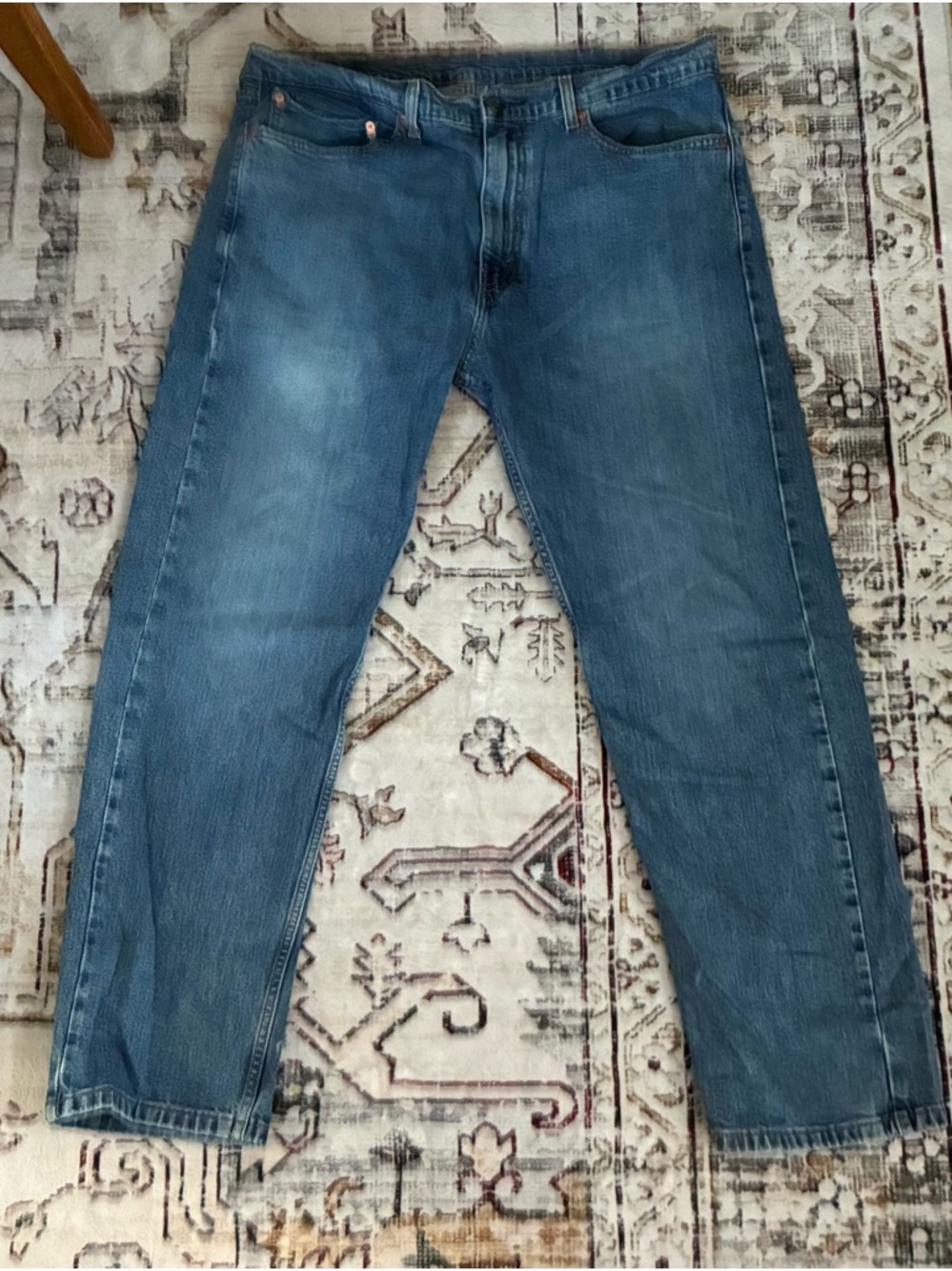 Levi's Straight Jeans in Faded Blue Wash